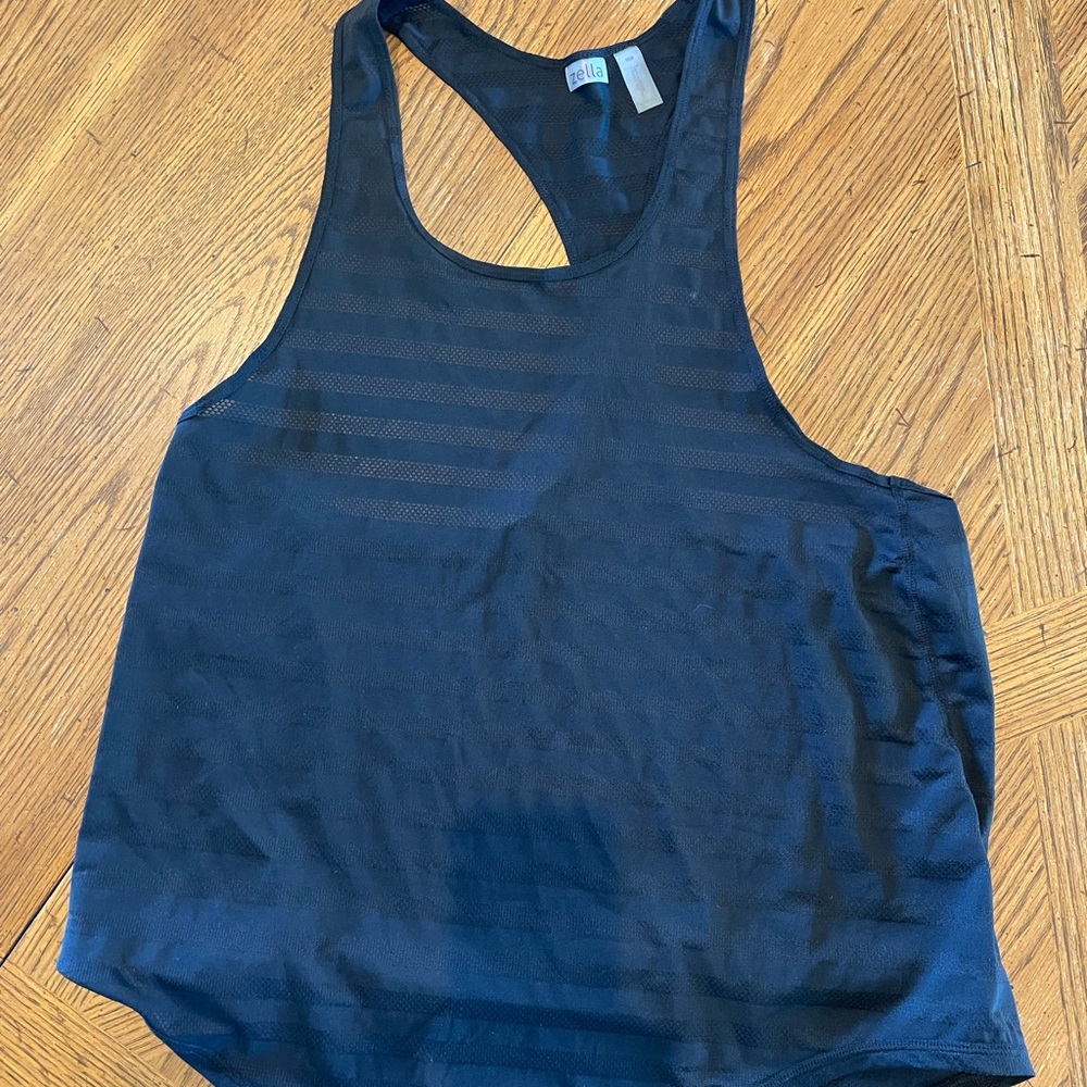 Zella sheer womens workout top, size M